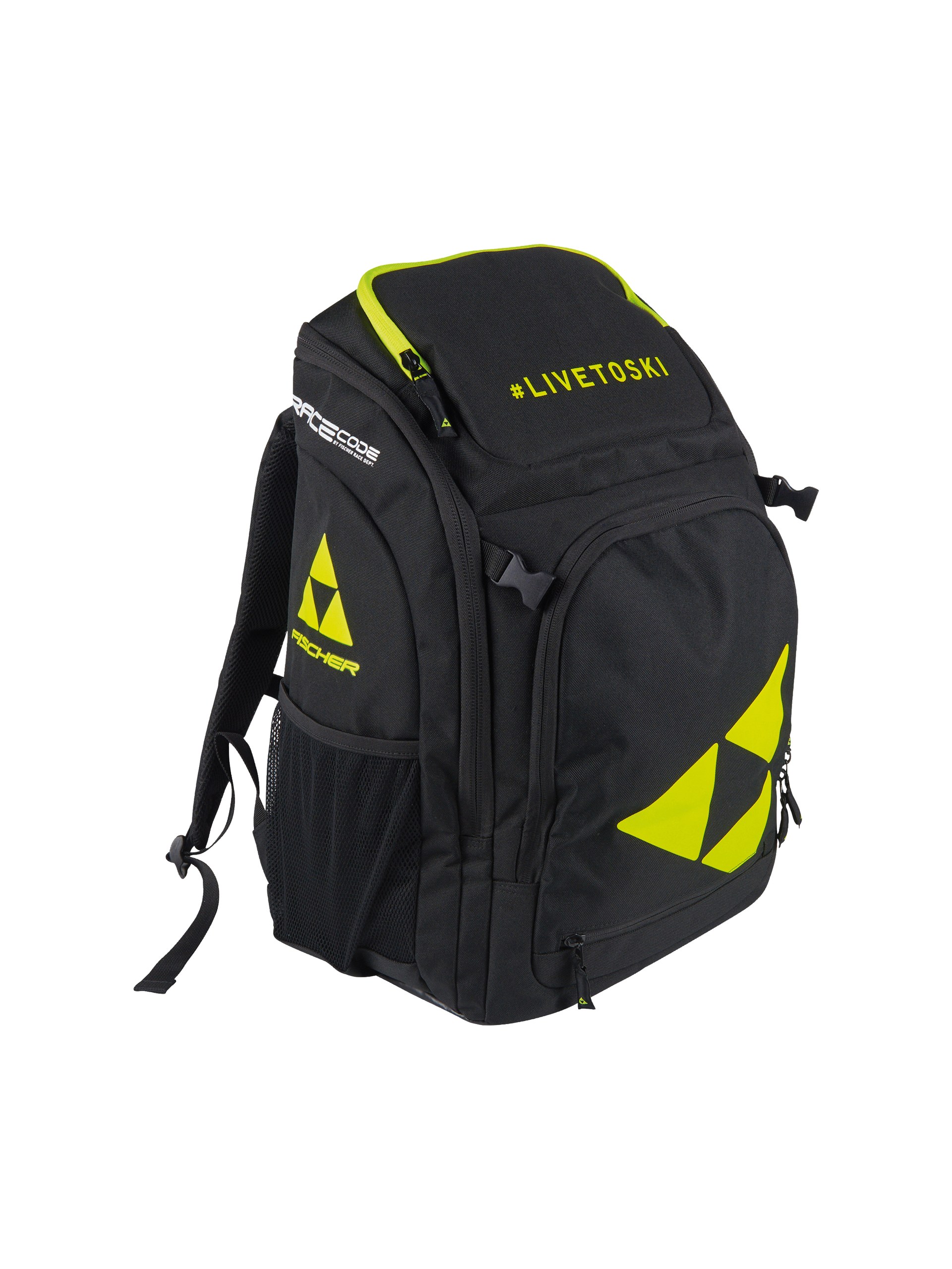 z11025_backpack_alpine_race_36_01 Plecak na buty i kask Fischer Alpine Race 36L - zdjęcie główne, kolor czarny / żółty